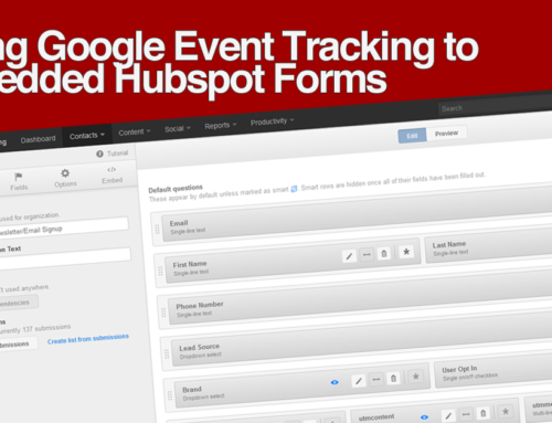 Integrating Google Analytics Event Tracking in a HubSpot Form